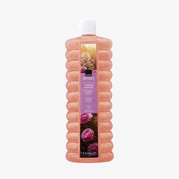 Avon L'Amour Sunrise Bubble Bath - Rose & Amber Scent - 1000ML