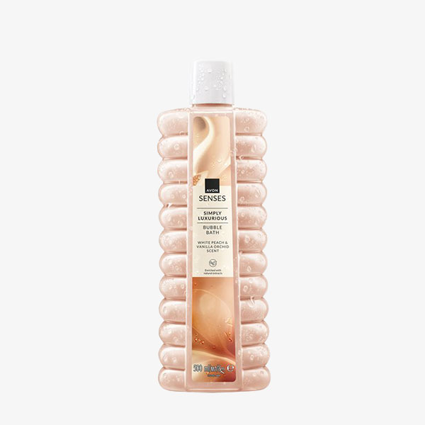 Avon Simply Luxurious Bubble Bath - White Peach & Vanilla Orchid Scent - 1000ML