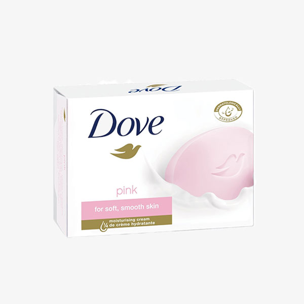 Pack of 4 Dove Moisturising Cream Bar Soap - Pink - 90g